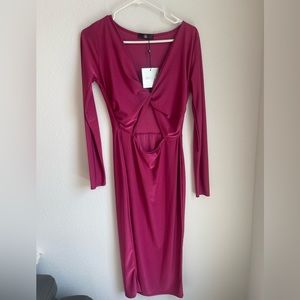 Missguided twist front cut out Midi Dress
